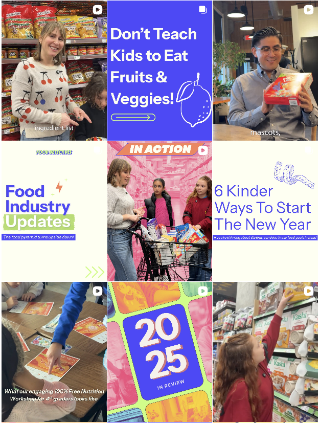 Food Detectives Instagram feed after its educator-first content system was introduced