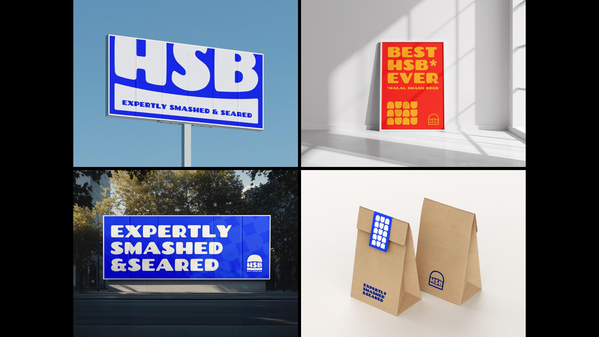 Halal Smash BRGR brand applications designed by Maged Abdelsalam